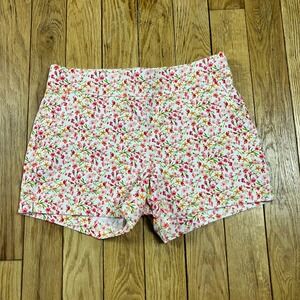 7th Avenue Design Studio Shorts Floral Print White Pink Yellow Size L